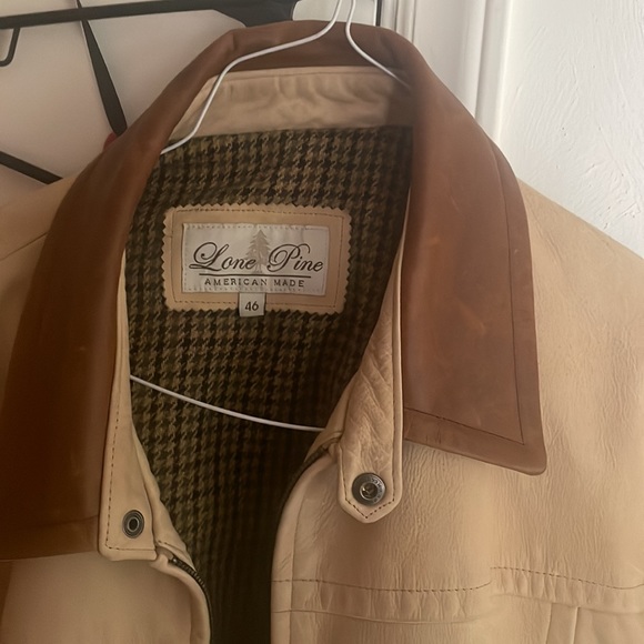 Very nice used leather jacket tan size 46 - Picture 6 of 6